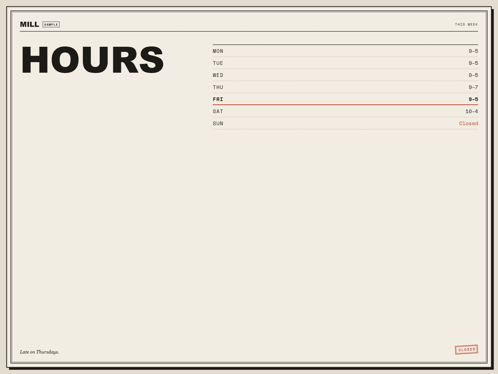 Counter Hours with reduced motion