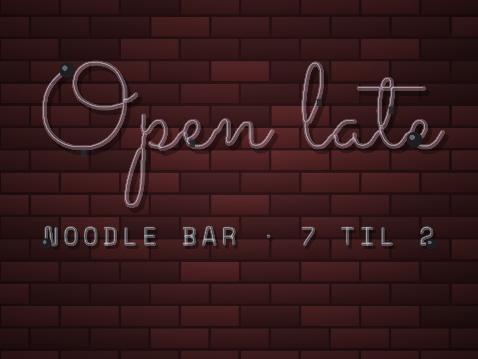 Neon Bender — Open late mid-motion