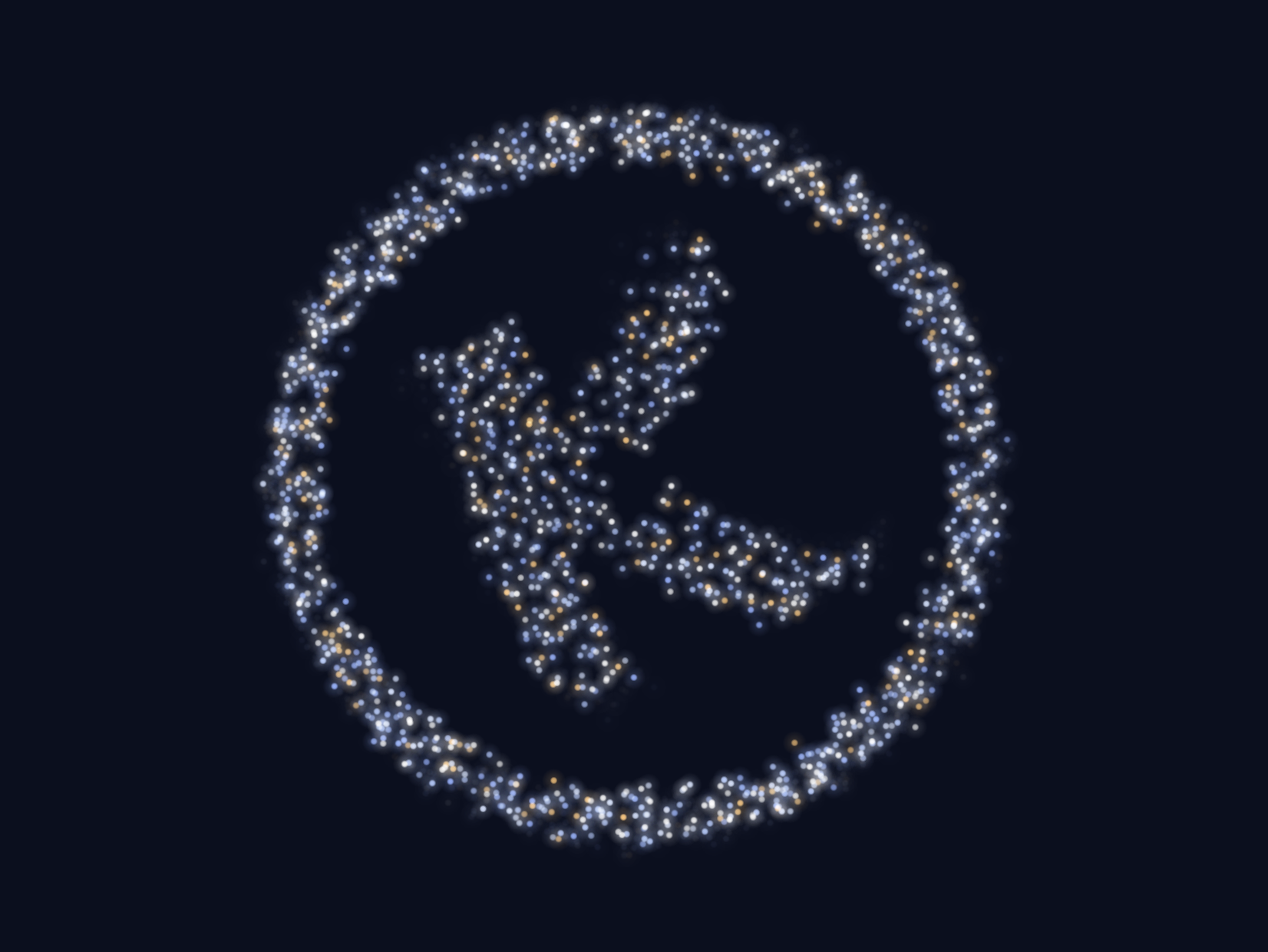 Particle Mark — ring and K mid-motion