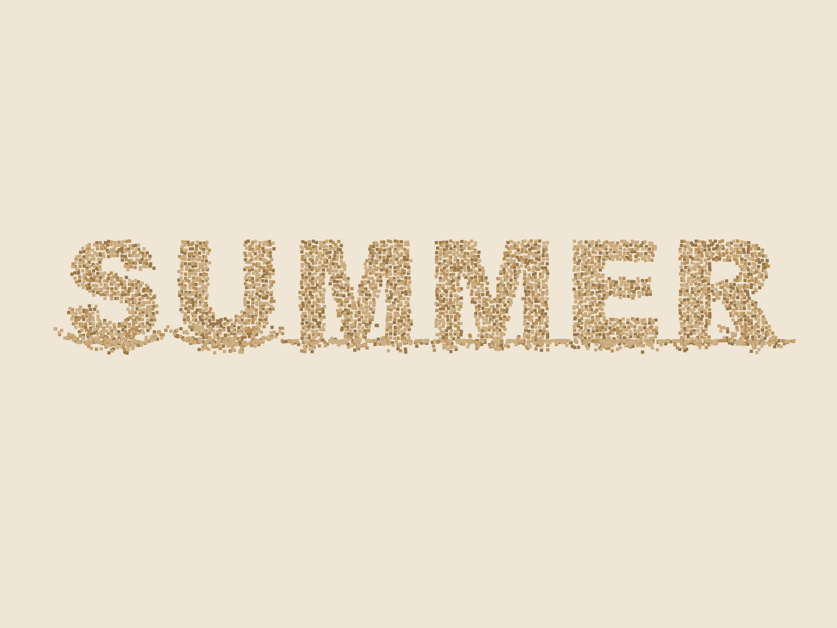 Sand Glyph - SUMMER, settled frame