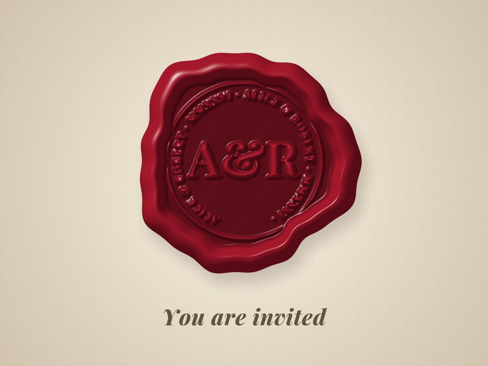 Signet — wax seal monogram with reduced motion
