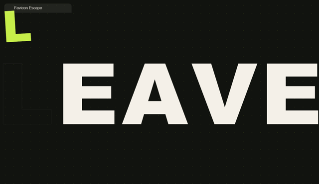 Preview of Favicon Escape — LEAVE